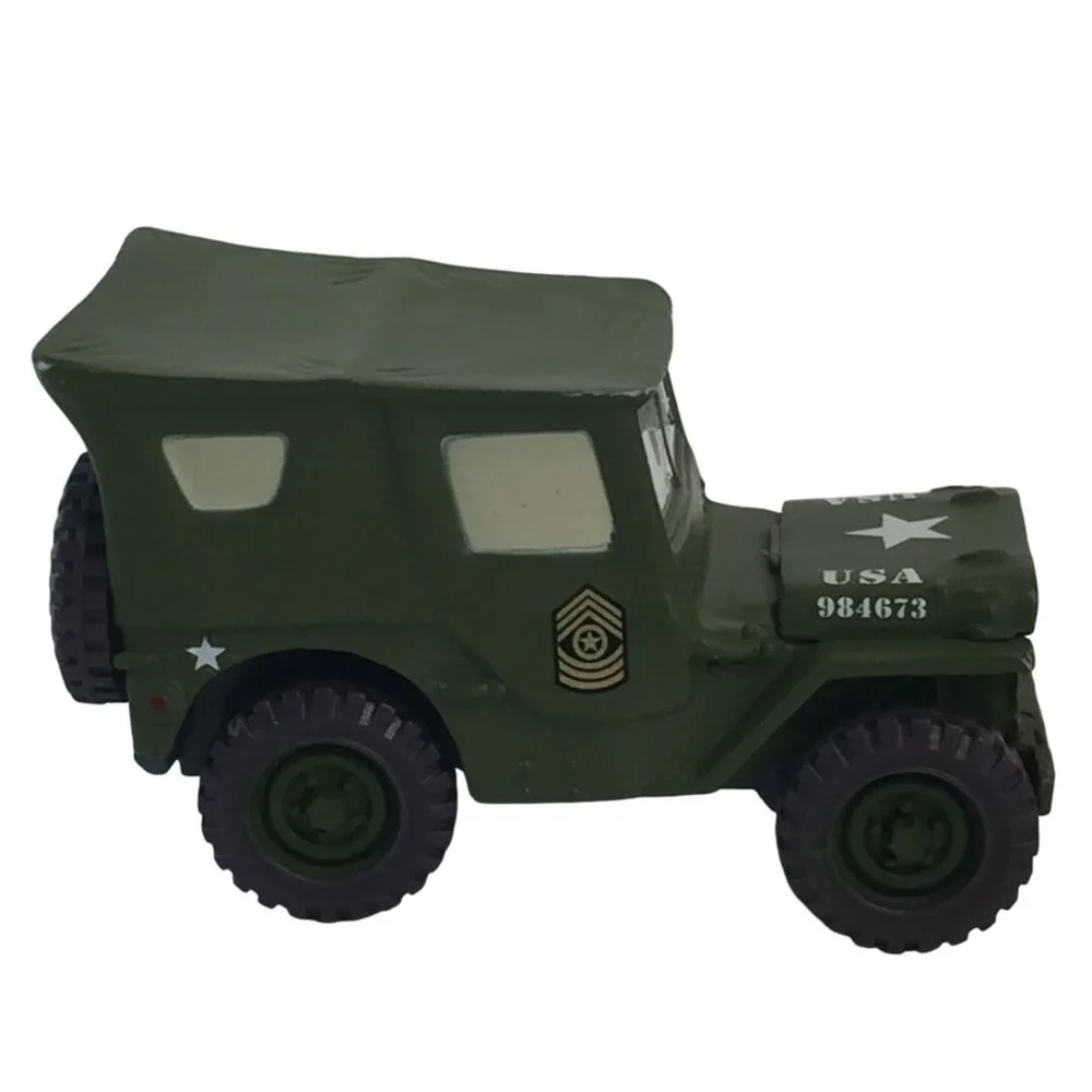 Disney Pixar Cars Sarge‎ Jeep Black and Green Lot of 2
